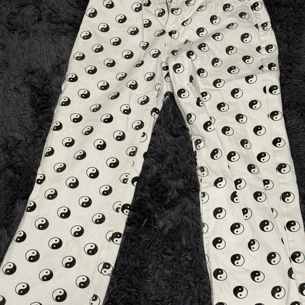 Fashion Nova  Black and White Yin Yang Pants